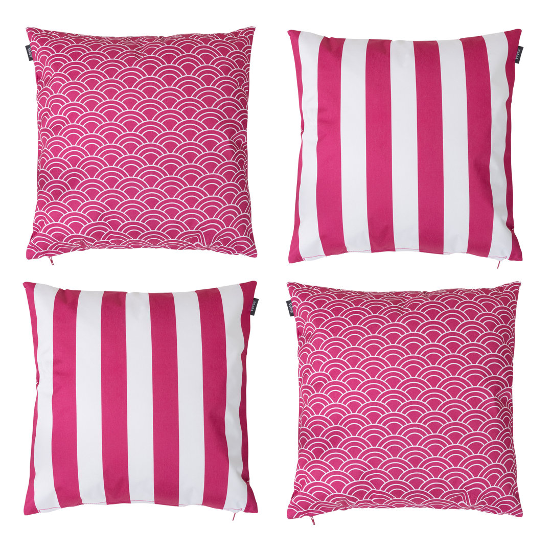 Bean Bag Bazaar Deck Stripe Indoor-Outdoor Cushion Pink